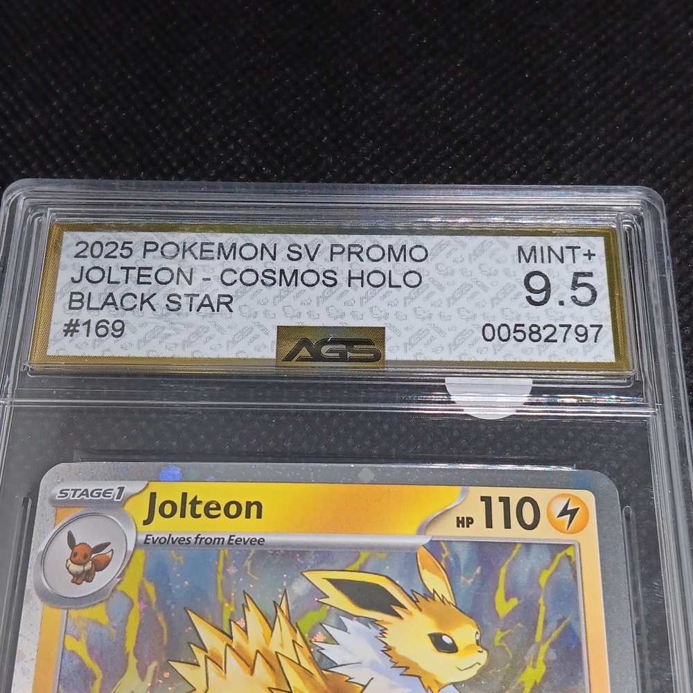2025 Pokemon SV PROMO JOLTEON COSMOS HOLO BLACK STAR #169 AGS MINT+ 9.5 CARD - Picture 3 of 3